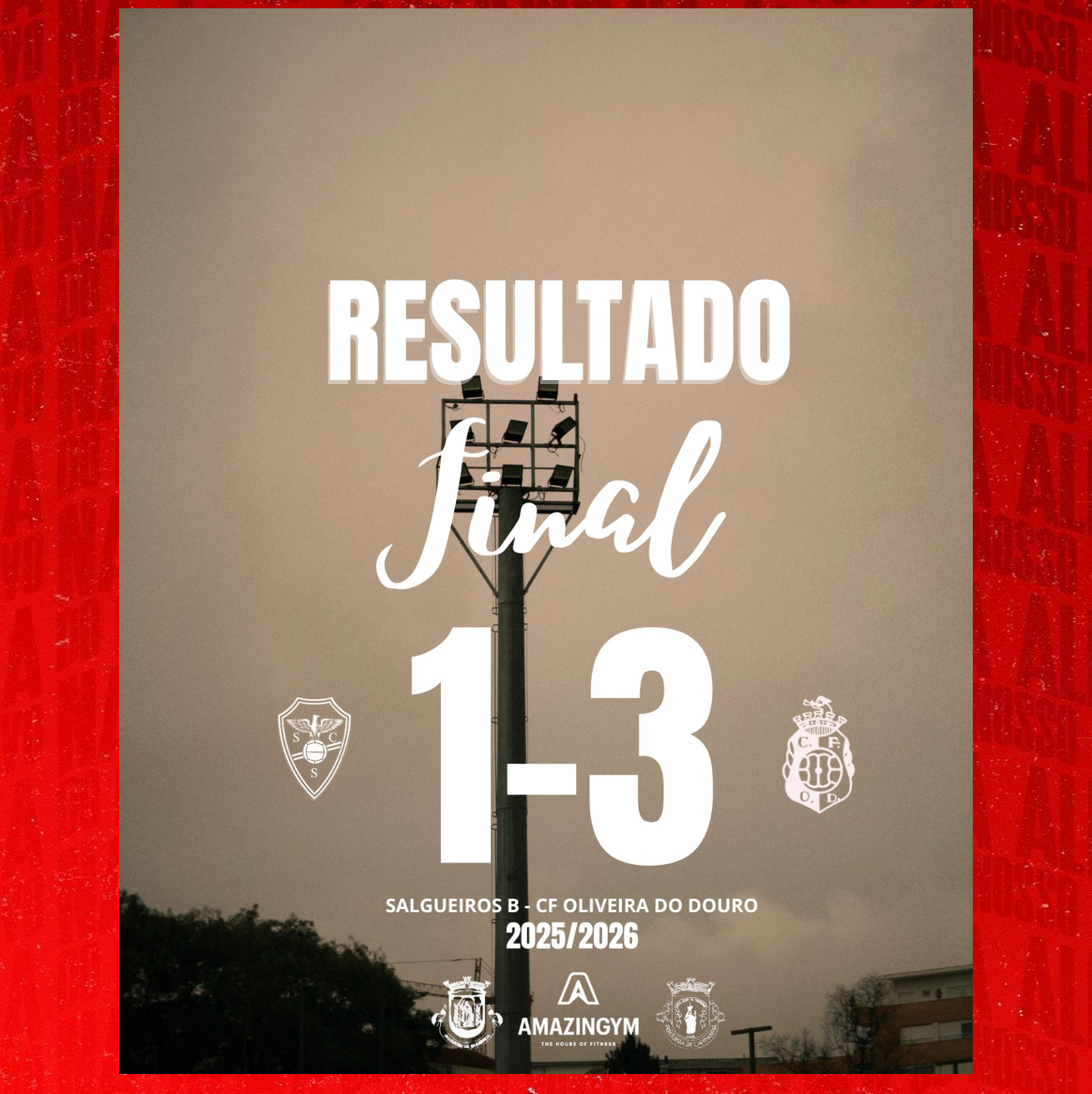 Equipa B - AF Porto Divisão de Elite 
Série 2 25/26 - Campeonato  - Jornada 9
Resultado Final
SC Salgueiros 1-3 Oliveira do Douro