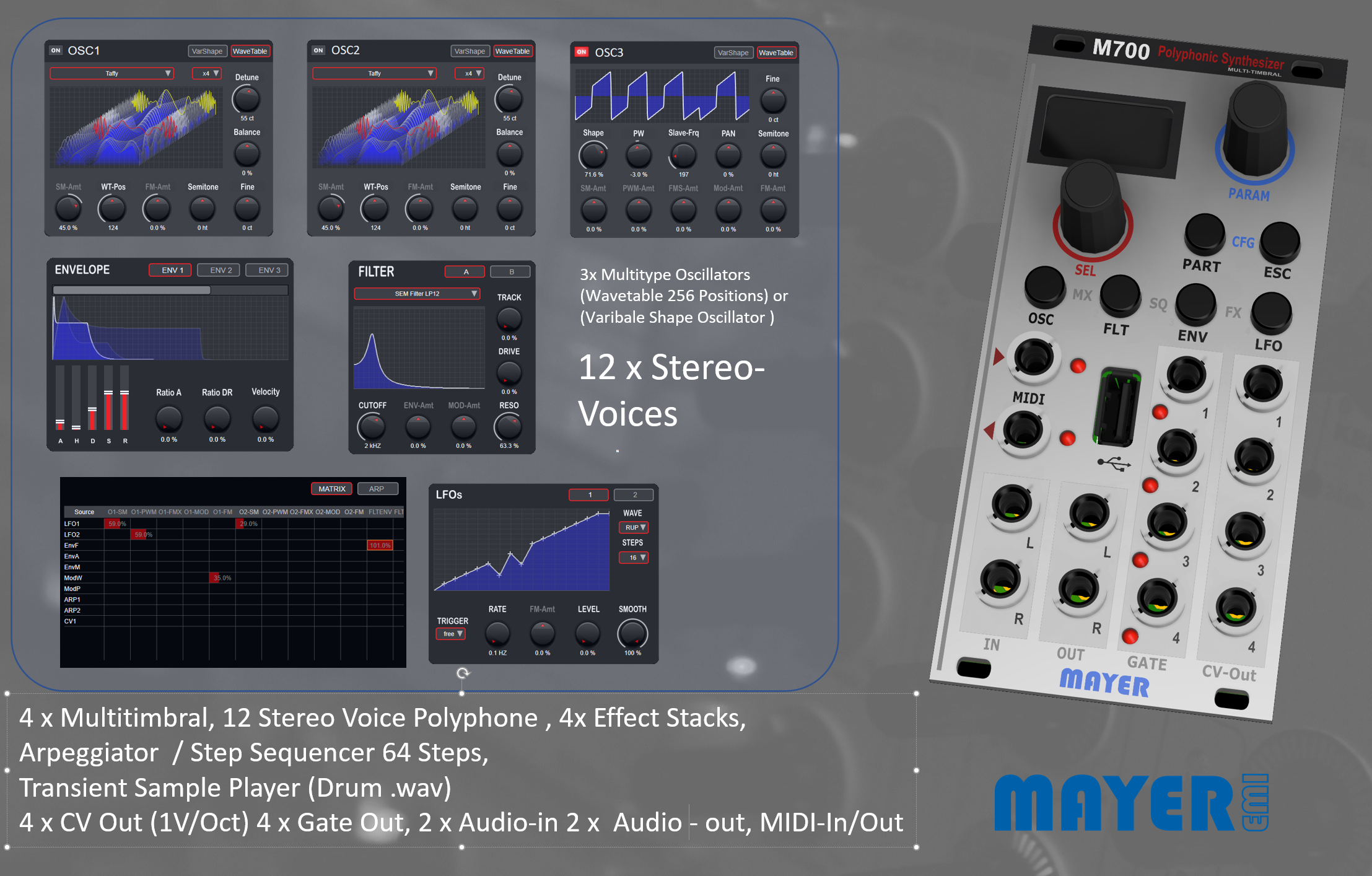 M700 Synthesizer
M700 Synthesizer