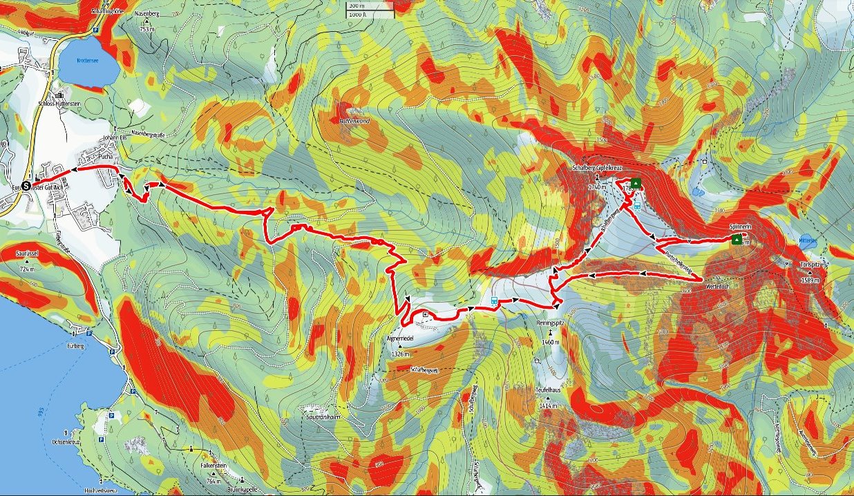 23. Oktober 2021 - Von Winkl auf die Spinnerin 1.725 m