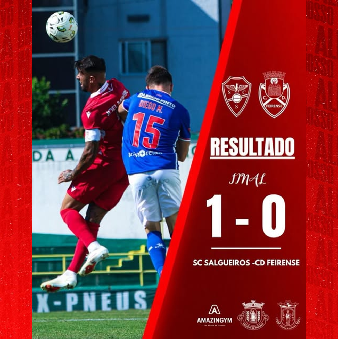 Resultado Final
Taça de Portugal Generali - 2º Eliminatória
SC Salgueiros 1-0 CD Feirense
 
