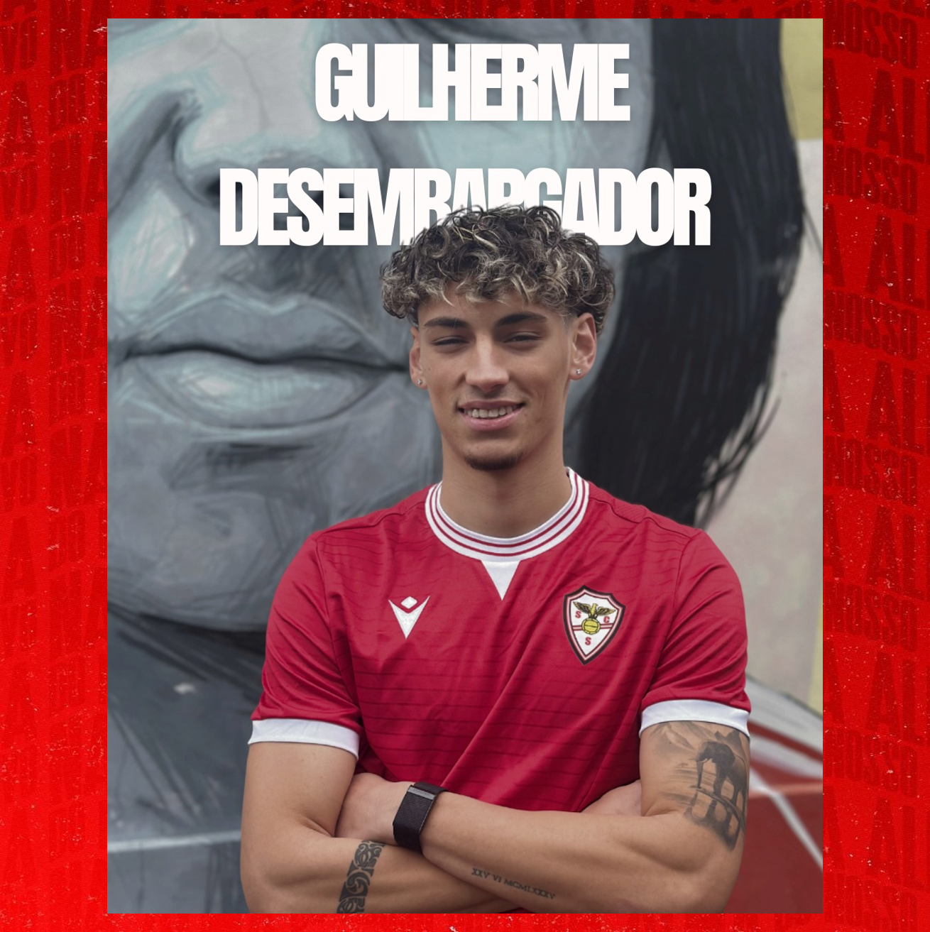 Guilherme Desembargador é reforço 
do Salgueiros. O avançado de 21 anos 
proveniente do Vitória de Sernache reforça 
o plantel principal para a presente época!
Bem vindo Desembargador!