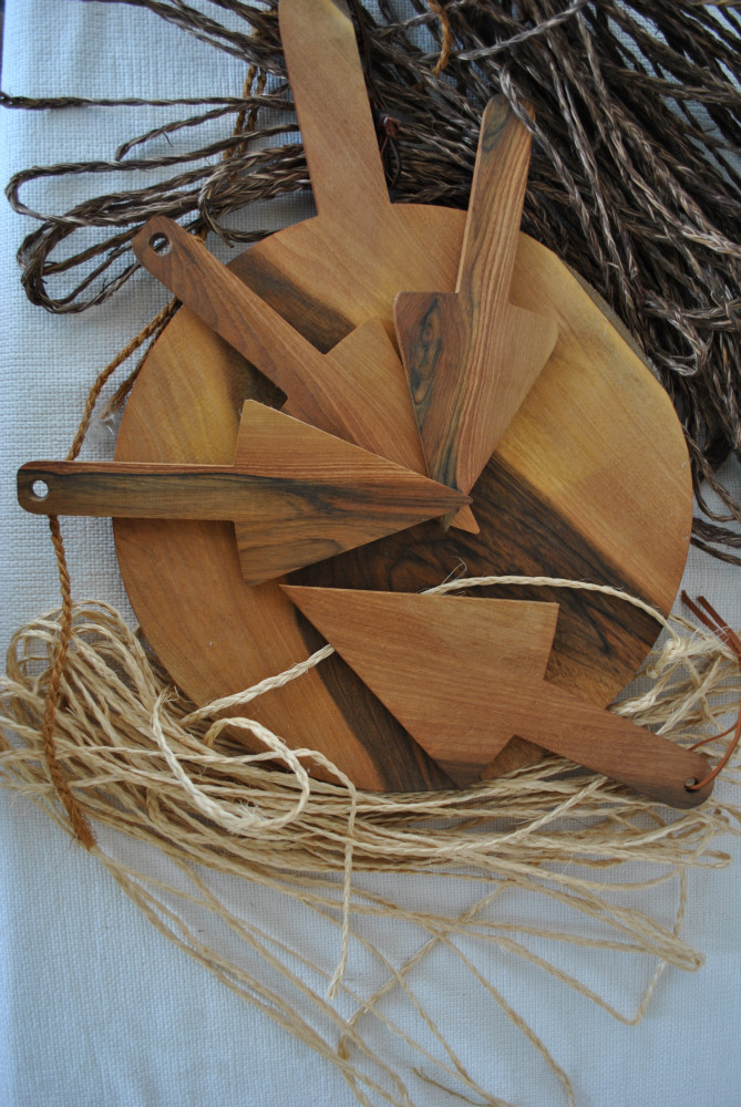 Lesena kuhinjska deska - okrogla 