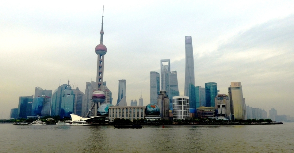 Erster Blick auf Pudong