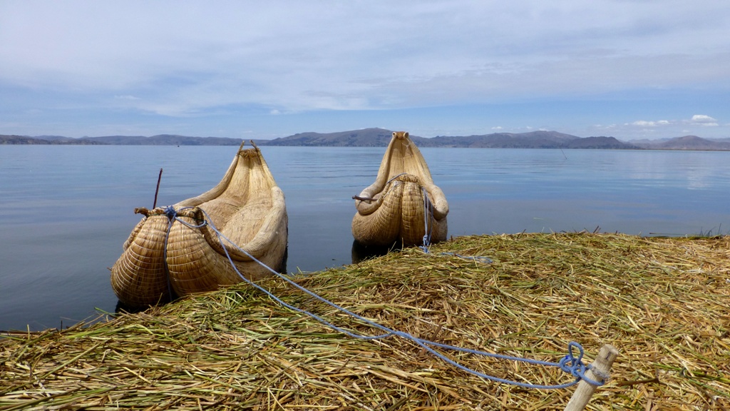 Die typischen Boote aus Schilfrohr