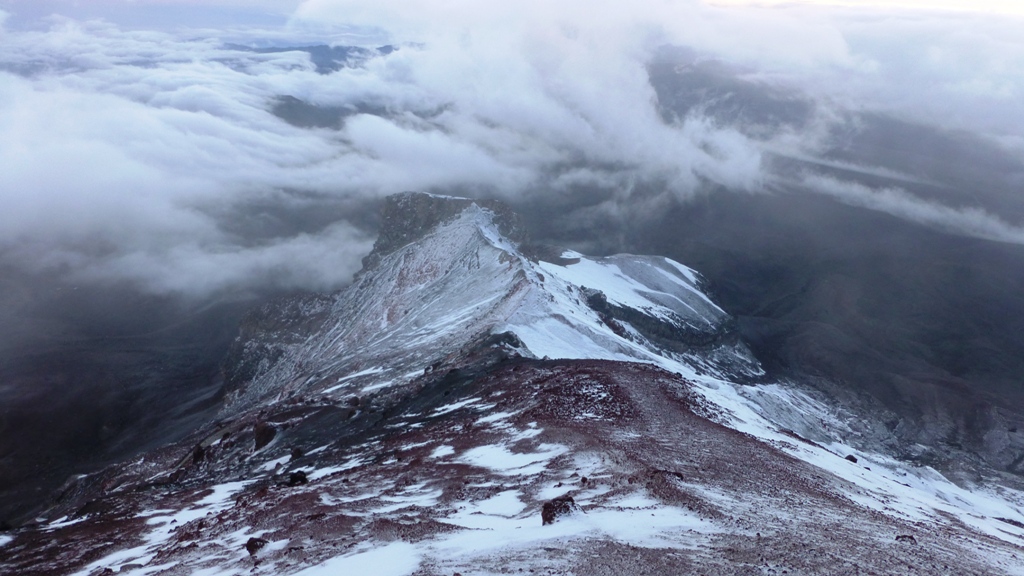 Unsere Aufstiegsroute - Blick zurück