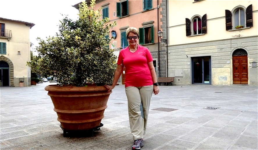 Auf dem Marktplatz in Gaiole