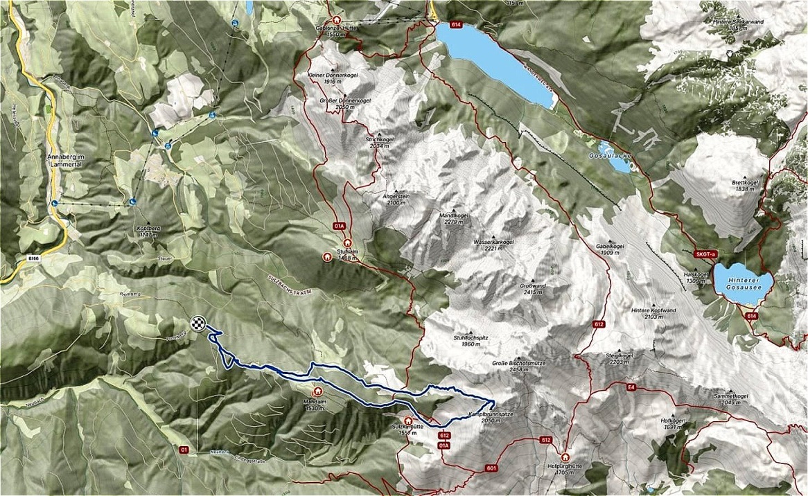 24. Februar 2021 Kamplbrunnspitze 2.050 m - Gosaukamm
