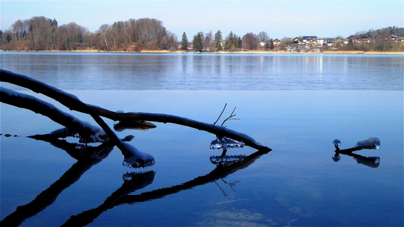 Blick über den See in Richtung Stein