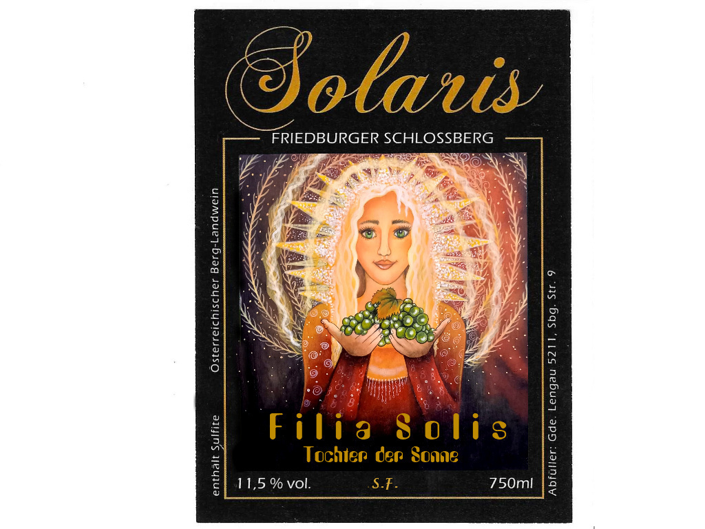 Fertige Flaschenetikette