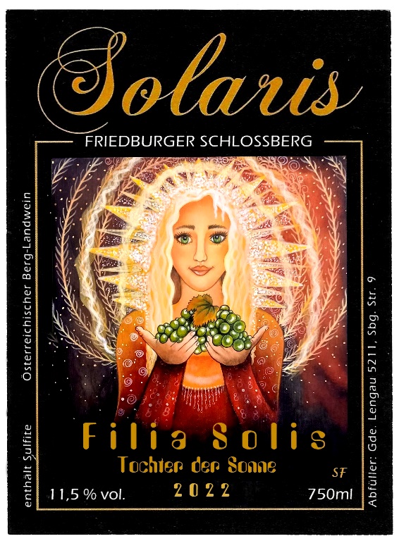 Die fertige Flaschenetikette