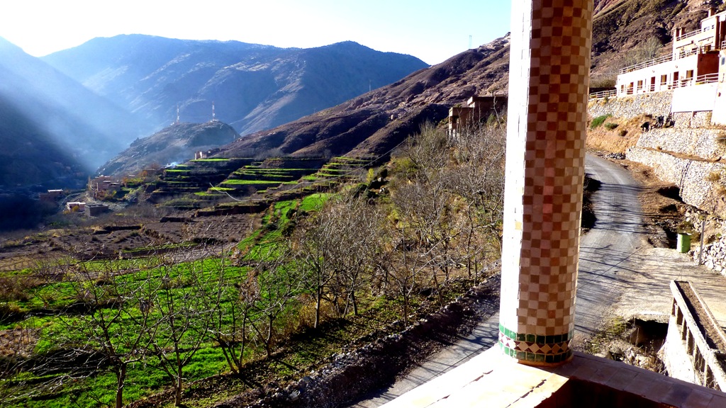 Blick aus dem Zimmer unserer Unterkunft