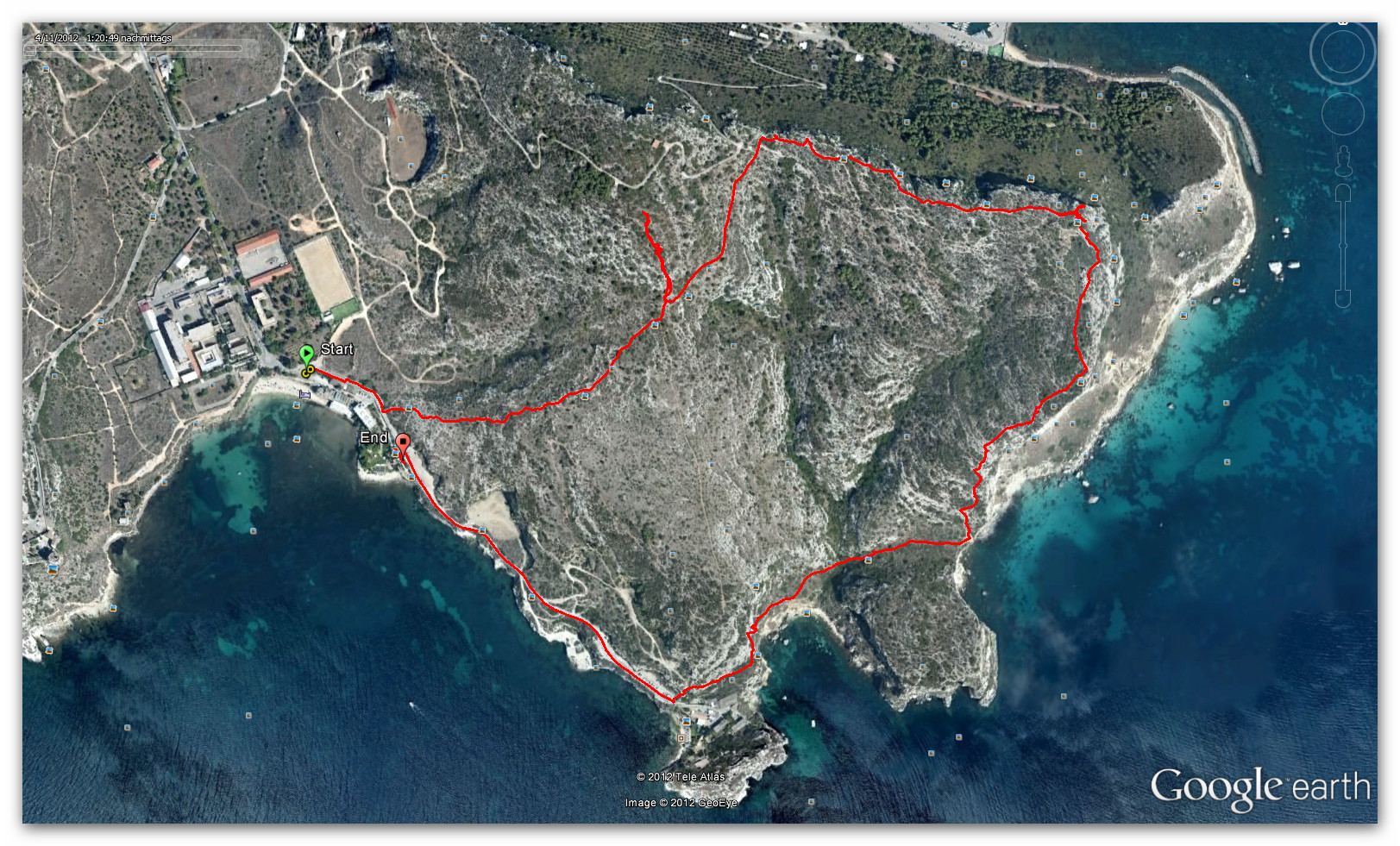 Cagliari-Sella del Diavolo - Route unserer Wanderung