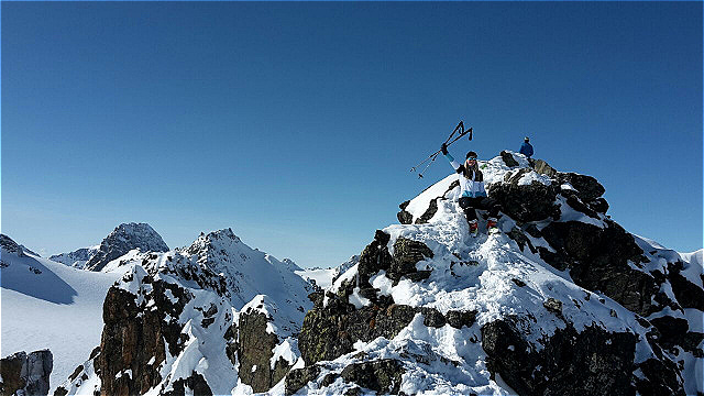 Kletterei zum Gipfel - Gamsspitze - Silvretta 3.114 m