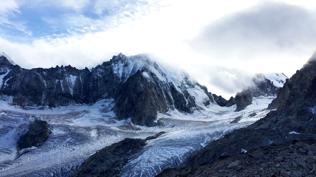 Gletscher fließen talwärts