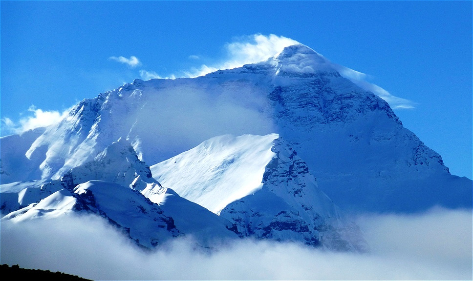 Der Mount Everest von Tibet (China) aus gesehen.