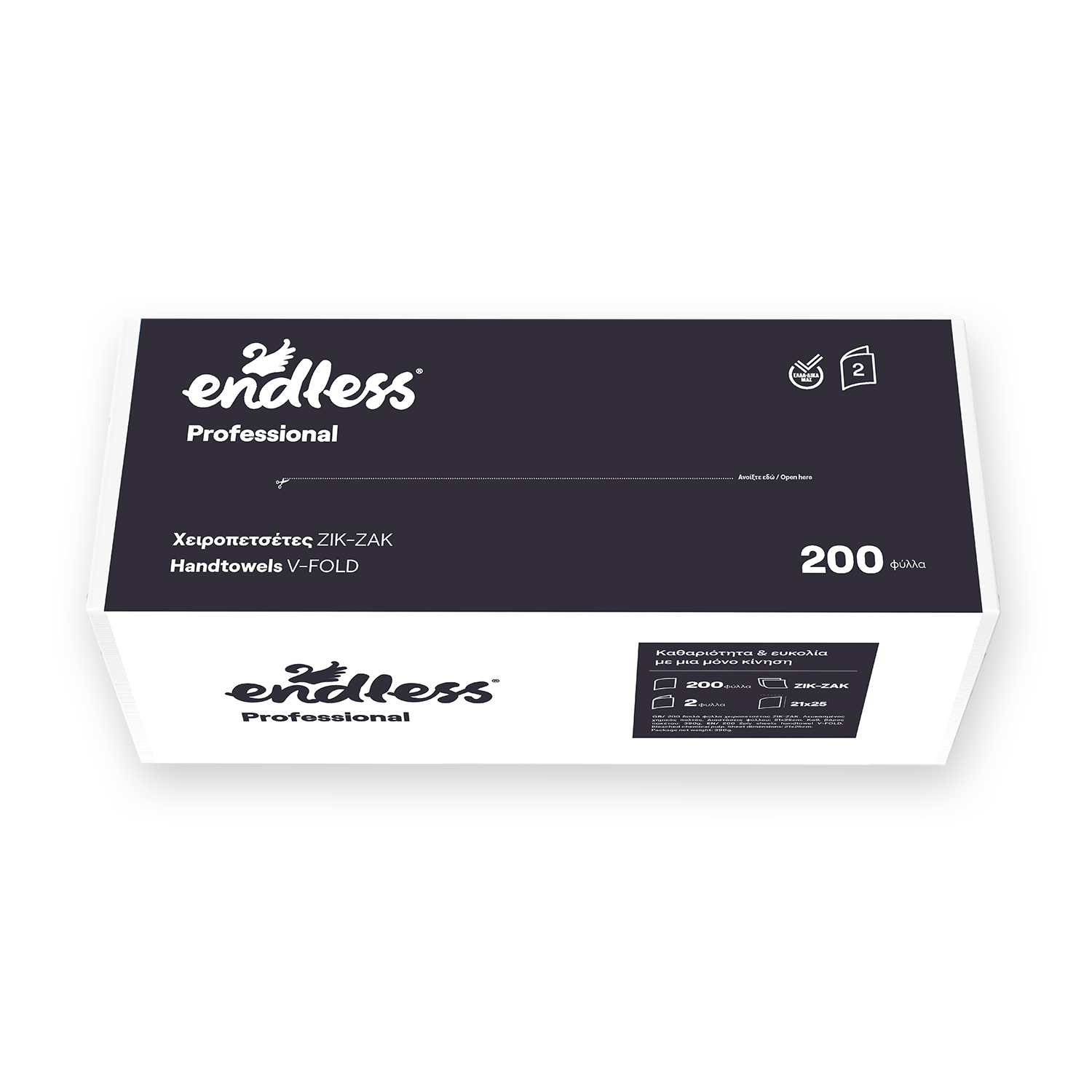 ΧΕΙΡΟΠΕΤΣΕΤΑ ΖΙΚ-ΖΑΚ ΛΕΥΚΗ ΕΝDL 4000 2Φ (20Χ200)