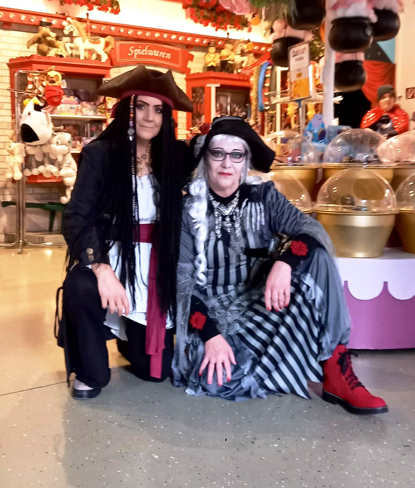 Fertig vorbereitet für den Halloween-Umzug
