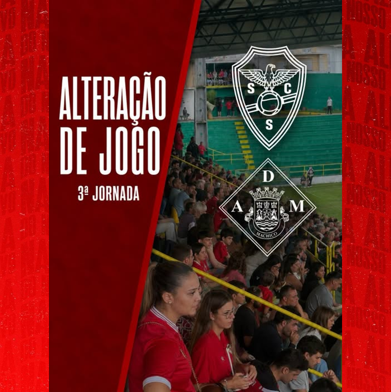 Informamos os associados e simpatizantes que 
por motivos alheios à vontade do Salgueiros, a 
deslocação do clube à Madeira para disputar a 3ª
 jornada da série B do campeonato de Portugal 
no próximo dia 06/09/2026 frente à AD Machico 
será adiada.  Após acordo possível por parte 
do Salgueiros, da AD Machico e da FPF, haverá 
inversão da deslocação. Assim sendo, no 
próximo dia 04/09/2026 (sexta-feira) pelas 11h 
o Salgueiros receberá a AD Machico no Estádio do
 Bolhão, em Fiães. A deslocação à Madeira 
ocorrerá no dia 31/01/2027.
Por último, gostaríamos de deixar uma palavra de
 agradecimento à AD Machico e enaltecer o 
desportivismo por terem em conjunto connosco, 
arranjado a única solução possível para que o
 jogo acontecesse derivado à inexistencia de 
voos disponíveis durante este o fim de semana 
do encontro.