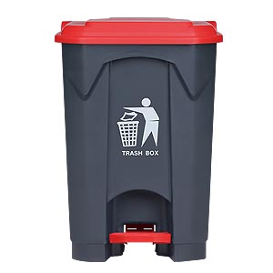 Κάδος πλαστικός με πεντάλ 68L