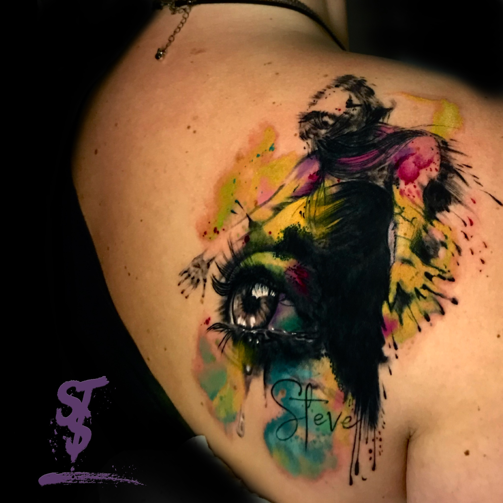 eye watercolor tattoo 
