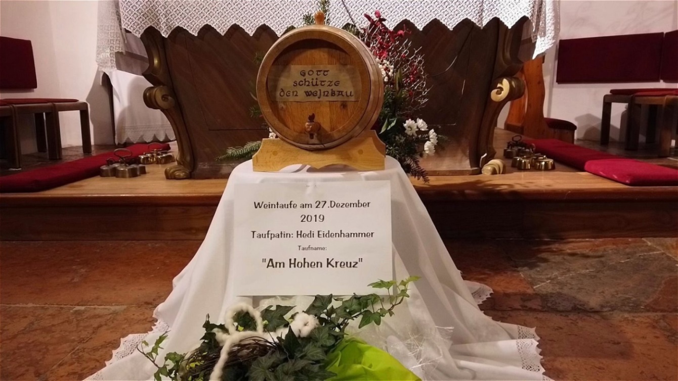Der Täufling: "Am Hohen Kreuz" Weißwein, Jahrgang 2019