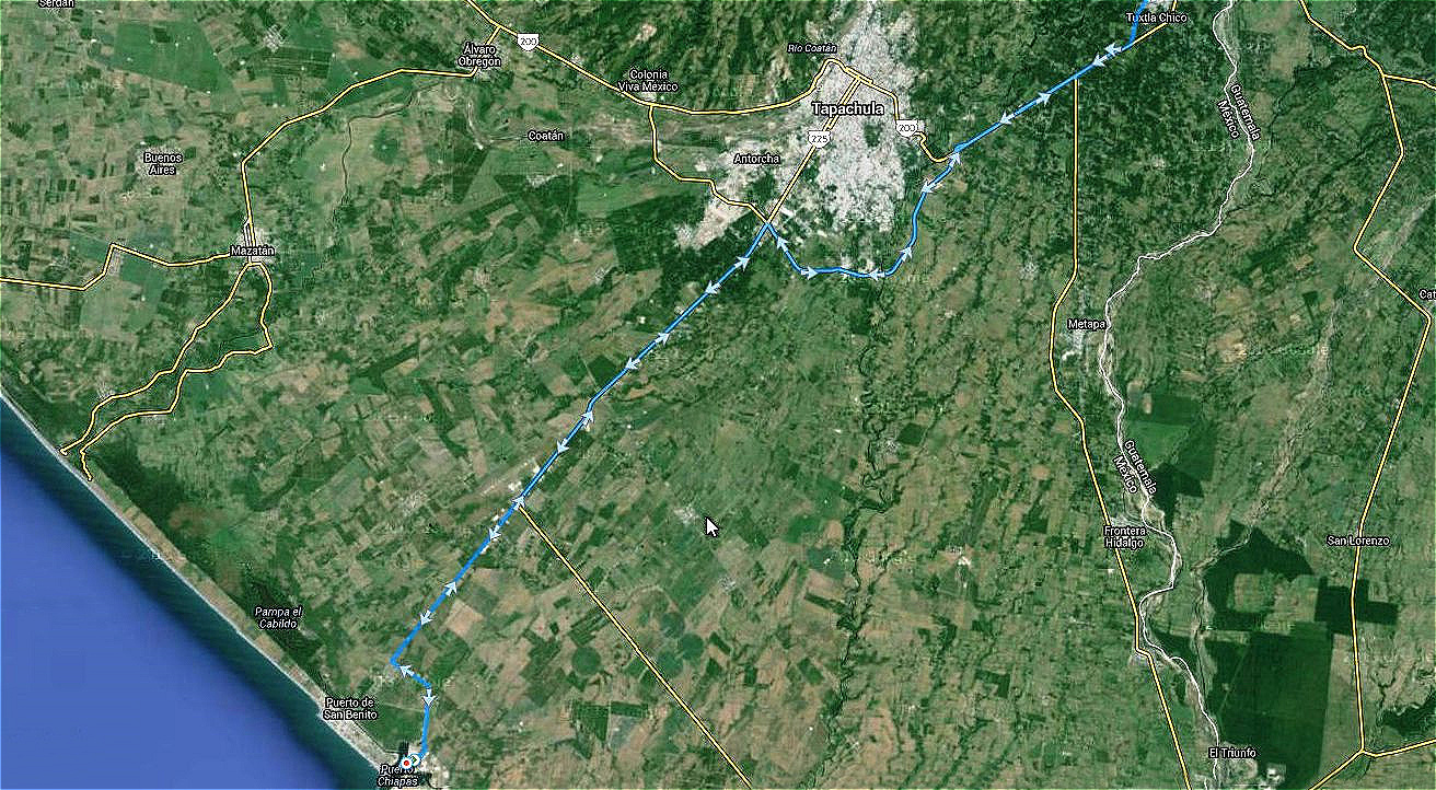 Puerto Chiapas - Izapa -Tuxtla Chico
Fahrt mit dem Bus zur antiken Olmekenstadt Izapa und nach Tuxtla Chico.