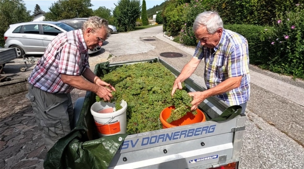 Rudi und Franz füllen die Eimer