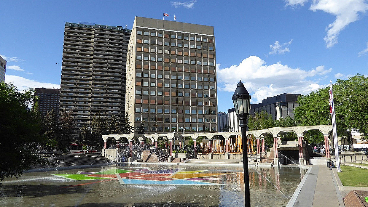 Olympic Plaza - hier wurden 1988 die Siegerehrungen durchgeführt !