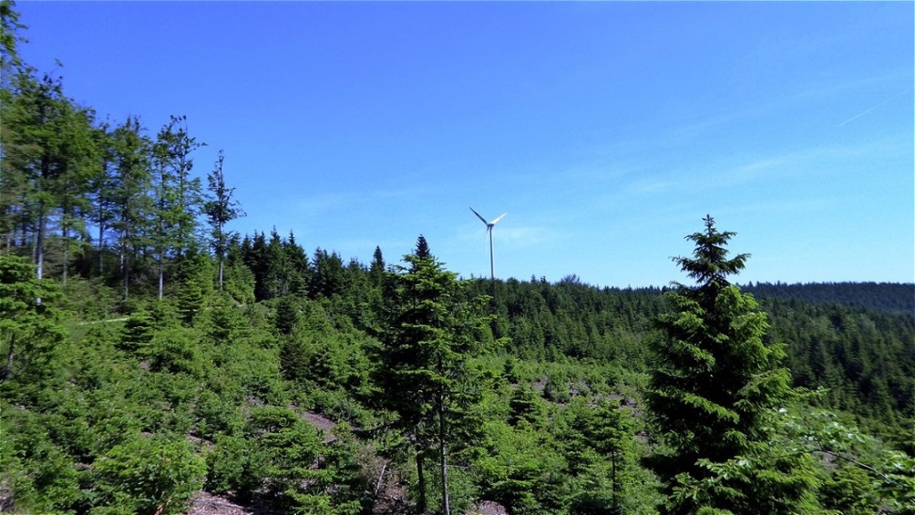 Der Windgenerator auf dem Steiglberg
