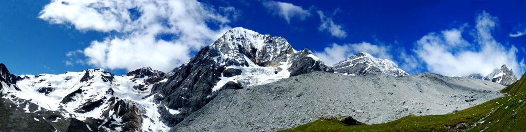 Königsspitze Panorama
Von links: Cevedale, Königsspitze, Zebru, Hintergratkopf (Ortler)