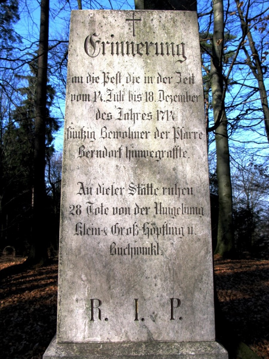 Inschrift auf der Pestsäule