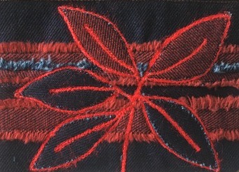 Feuille sur fond Jean