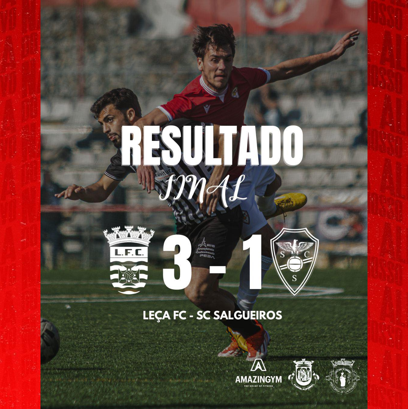 Equipa A - Campeonato de Portugal 
Série B 25/26 - Campeonato  - Jornada 22
Resultado Final
Leça FC 3-1 SC Salgueiros  