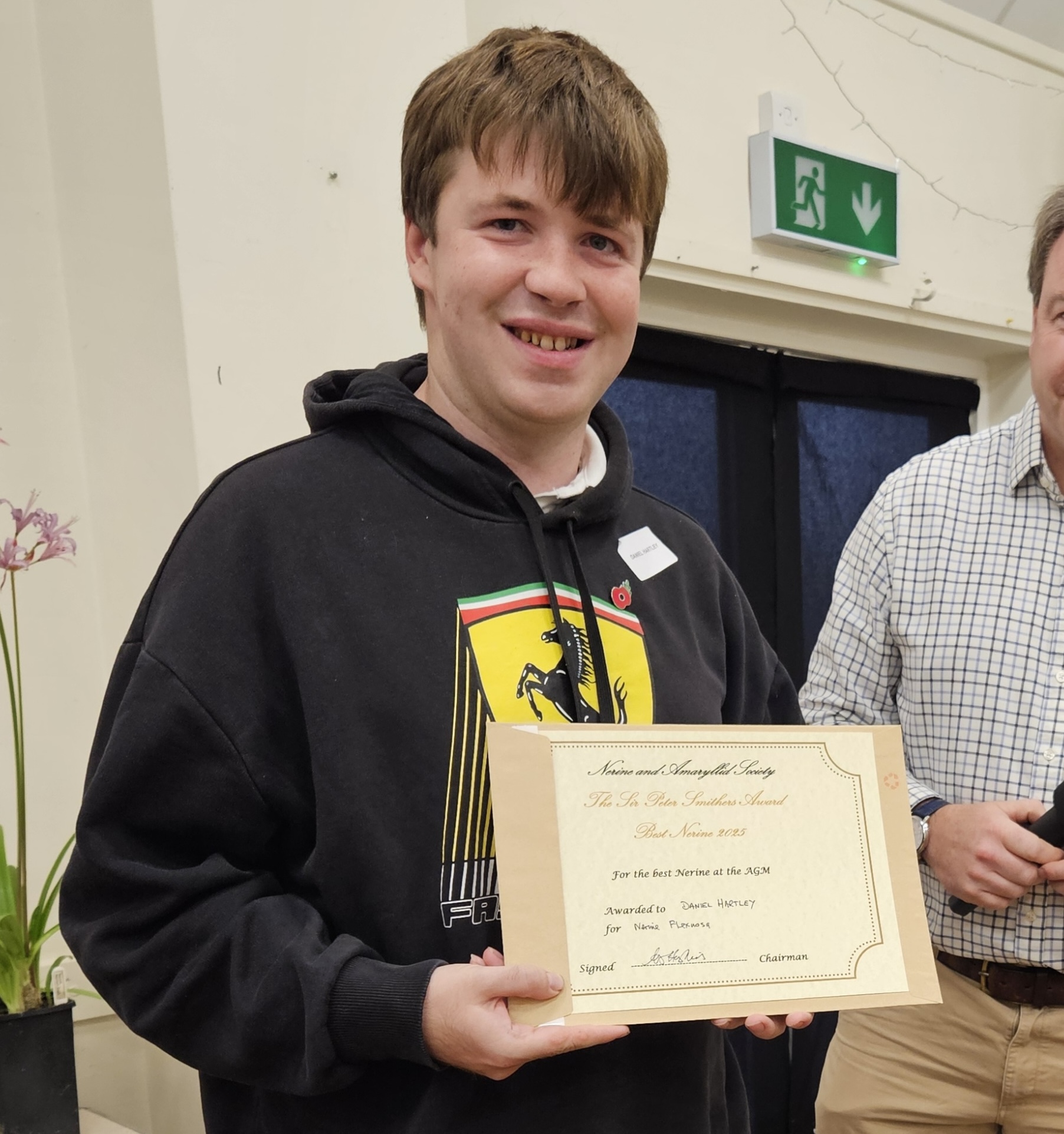 Winner of Best Nerine, Daniel Hartley