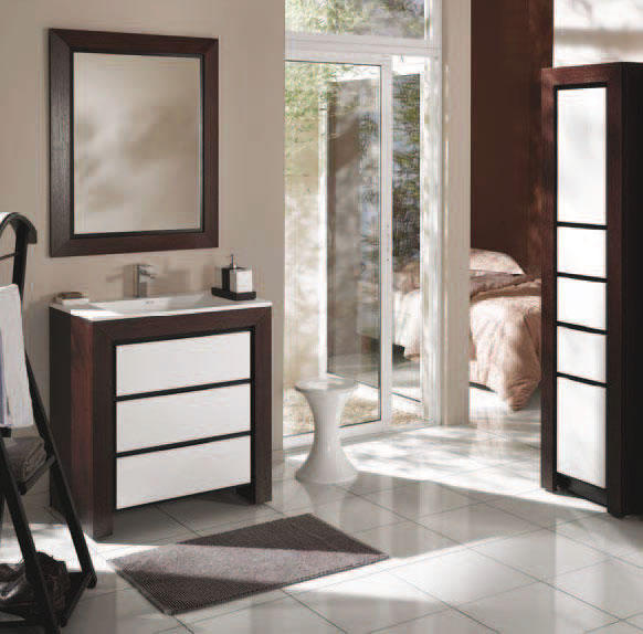 Finition chêne Wengé, blanc