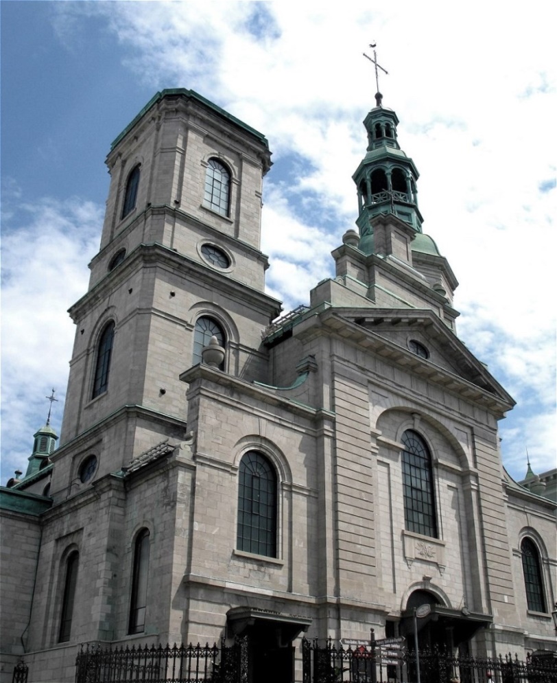 Vor der Basilika Kathedrale "Notre-Dame-de-Québec"
