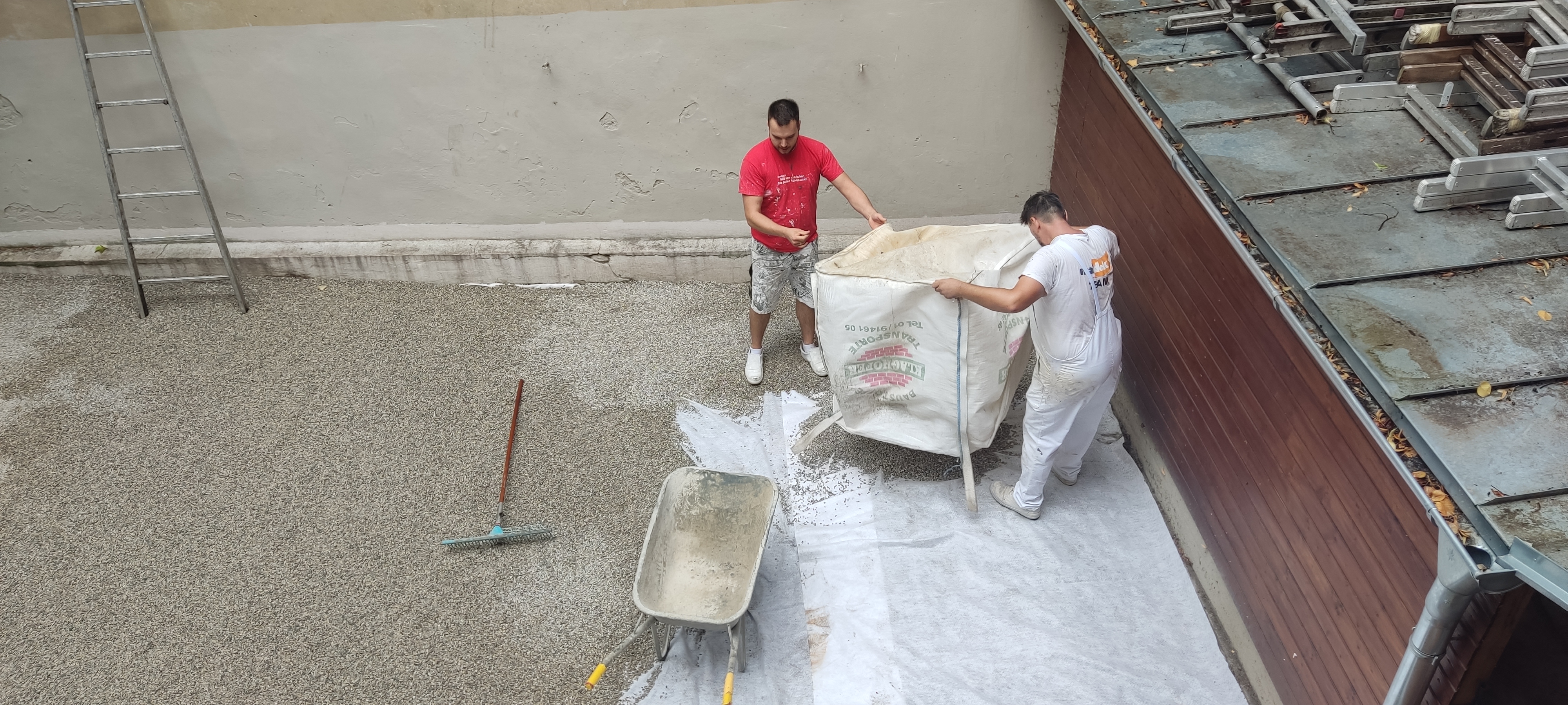 Verteilung im Innenhof