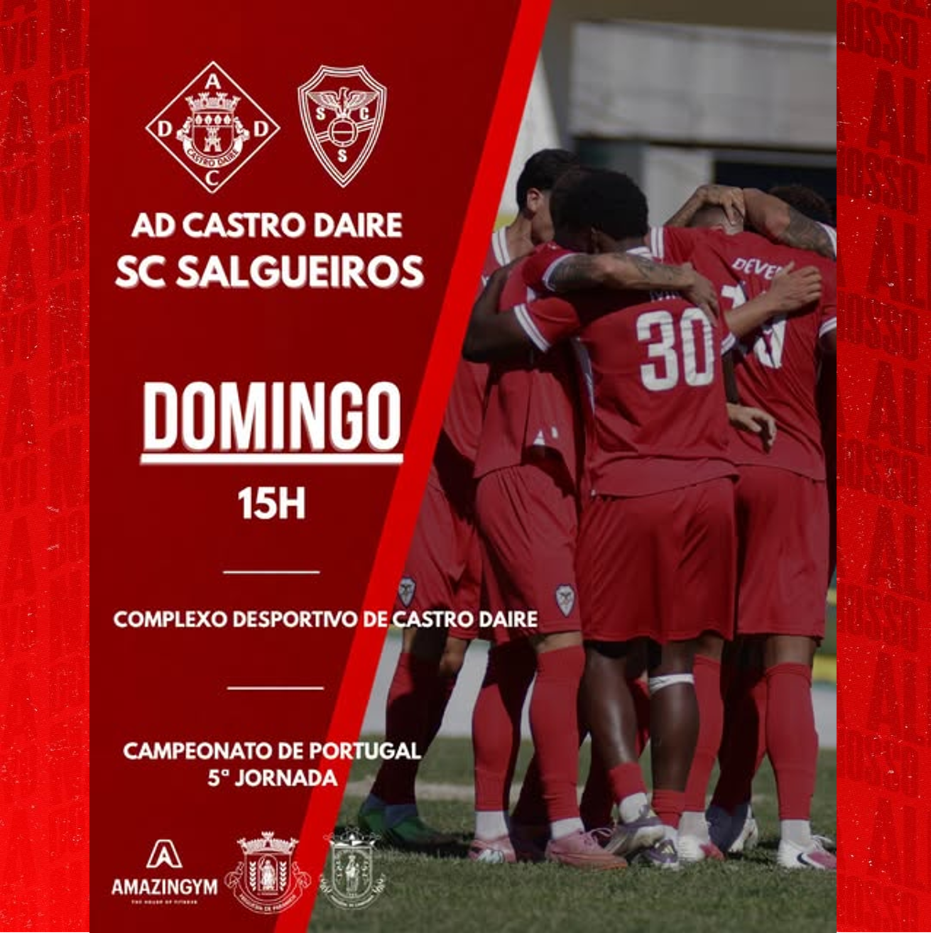 Campeonato de Portugal - Série 2 
26/27 - Jornada 5
AD Castro Daire vs SC Salgueiros 
11 Out / 26 -  15:00 h
CD Castro Daire

