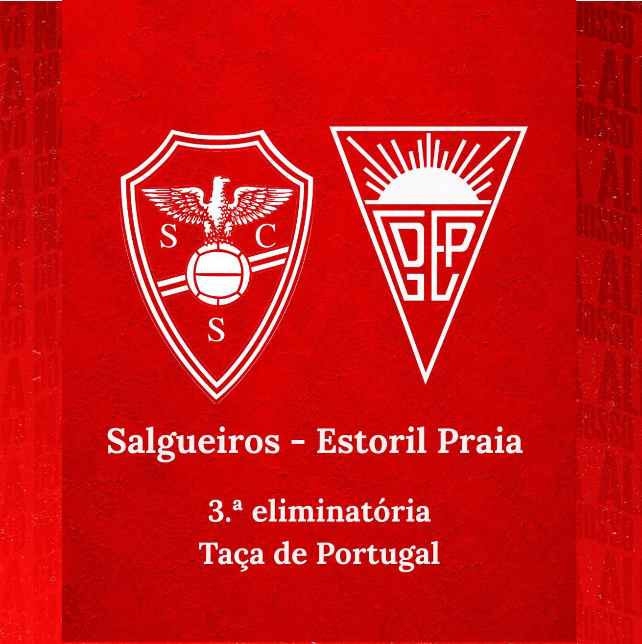 O Salgueiros vai receber o Estoril Praia na 
3.ª eliminatória da Taça de Portugal.