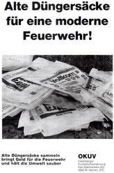 1974:  Sammelaktion mit den OÖ
          Feuerwehren (Flugblatt) 