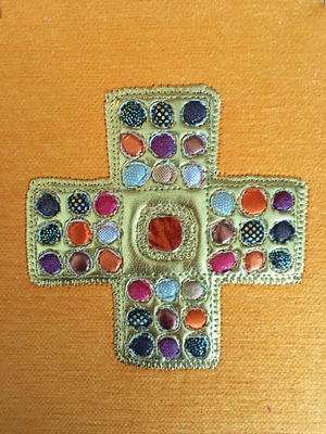 croix wisigothe camaieu orange