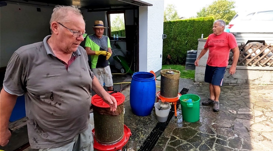 Dieses Jahr sind zwei Pressen in Betrieb !