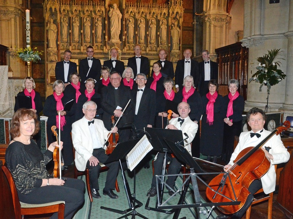 With Fr Bruce Barnes and the Grainger String Quartet at Sacred Heart, Bournemouth (April 2012)
