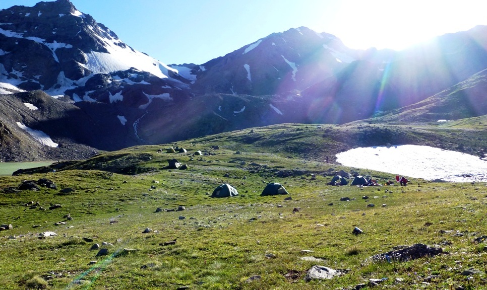 Die Zelte sind aufgestellt