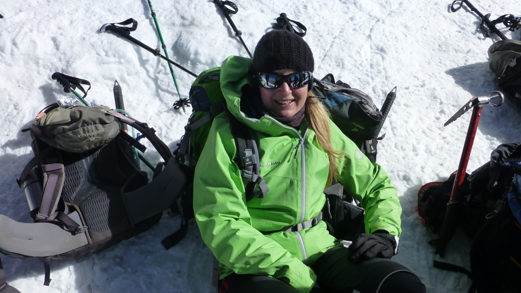 Kurze Rast im Schnee 