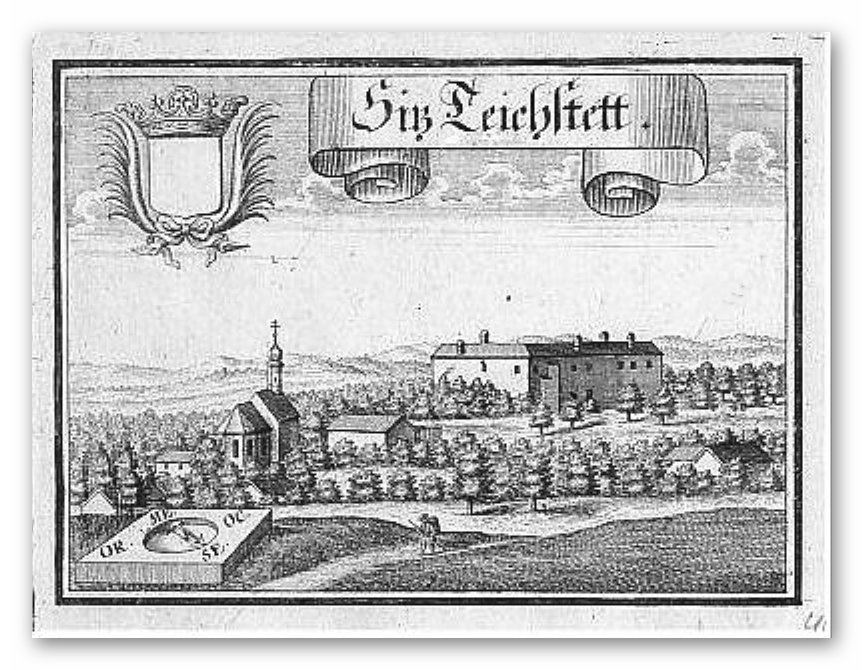 Schloss Teichstätt - Kupferstich von Michael Wening