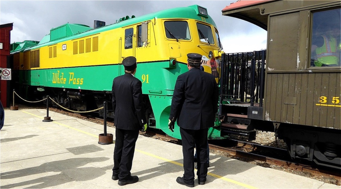 Talfahrt mit der Klondike - Yukon Railway
