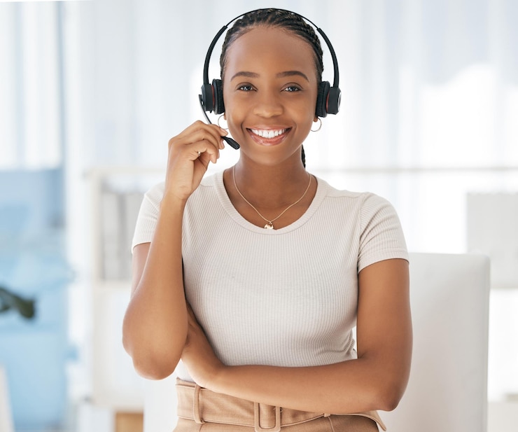 Customer representative at work Customer representative at work