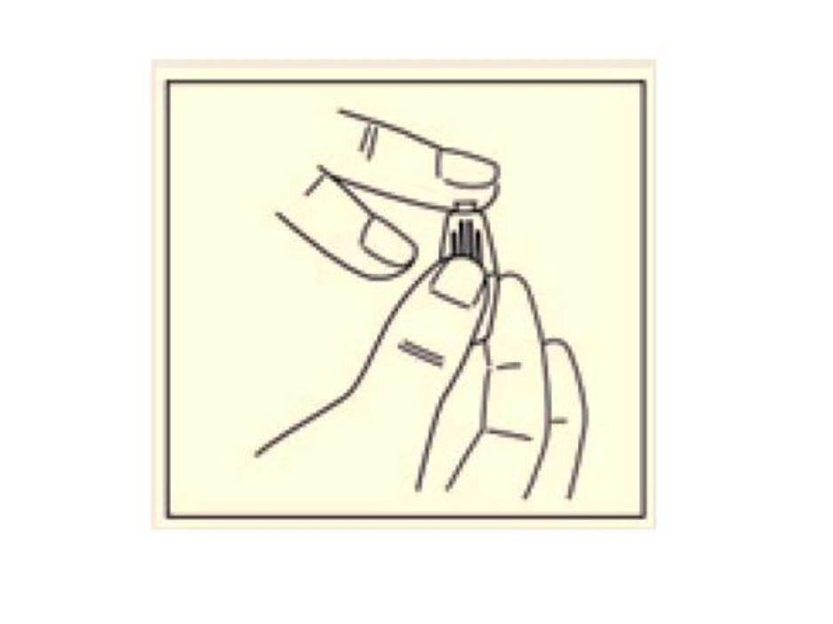 Lanceto zelo čvrsto pritisnete proti konici prsta.