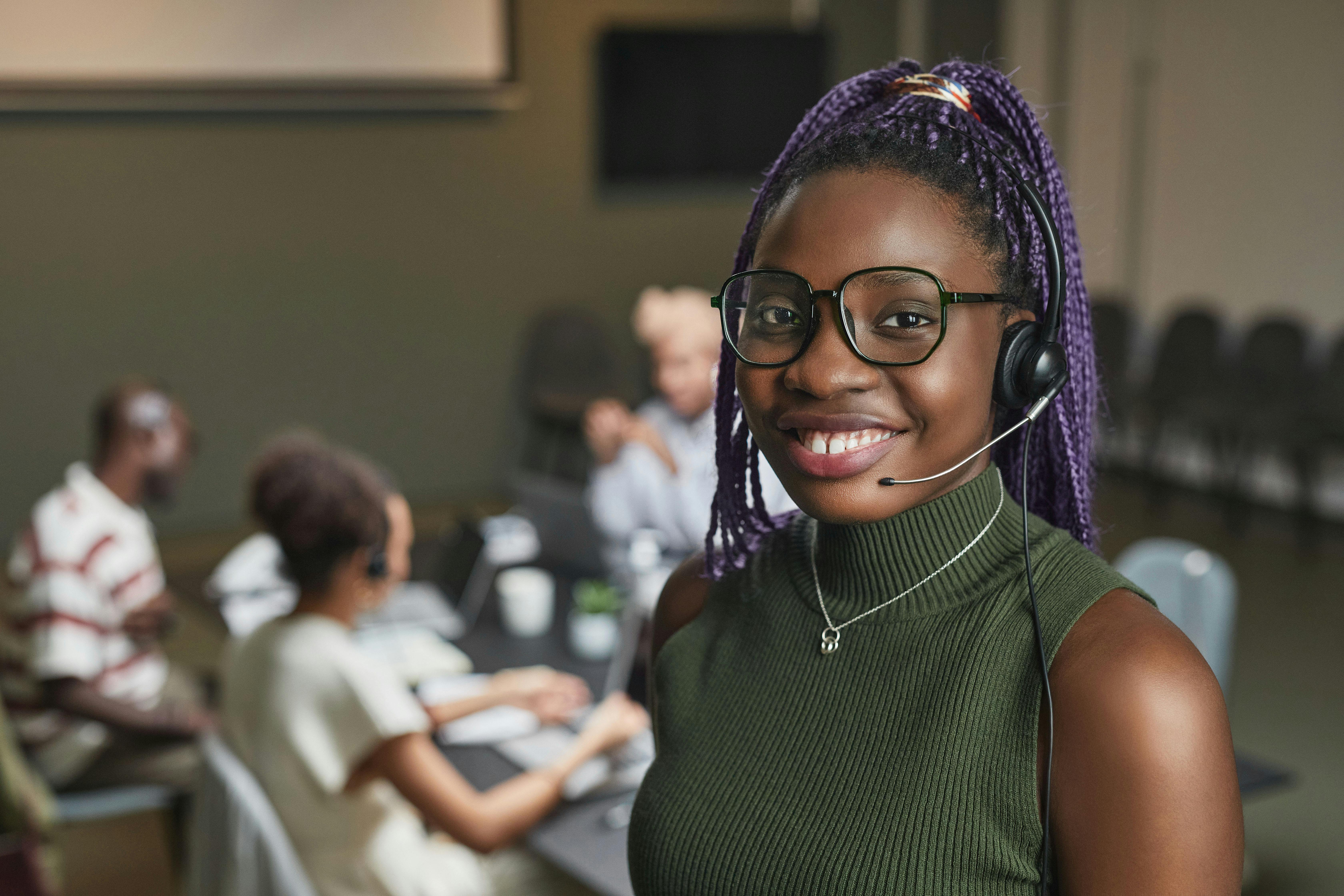 Customer representative at work